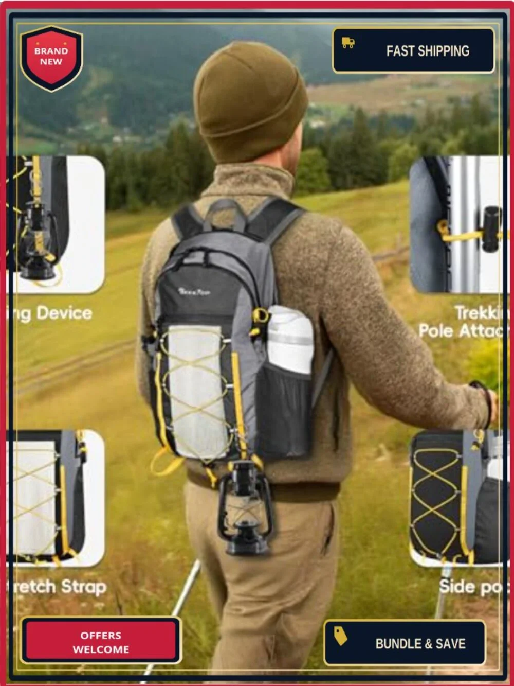 Packable Waterproof Hiking Backpack 20L Lightweight Daypack Foldable Travel